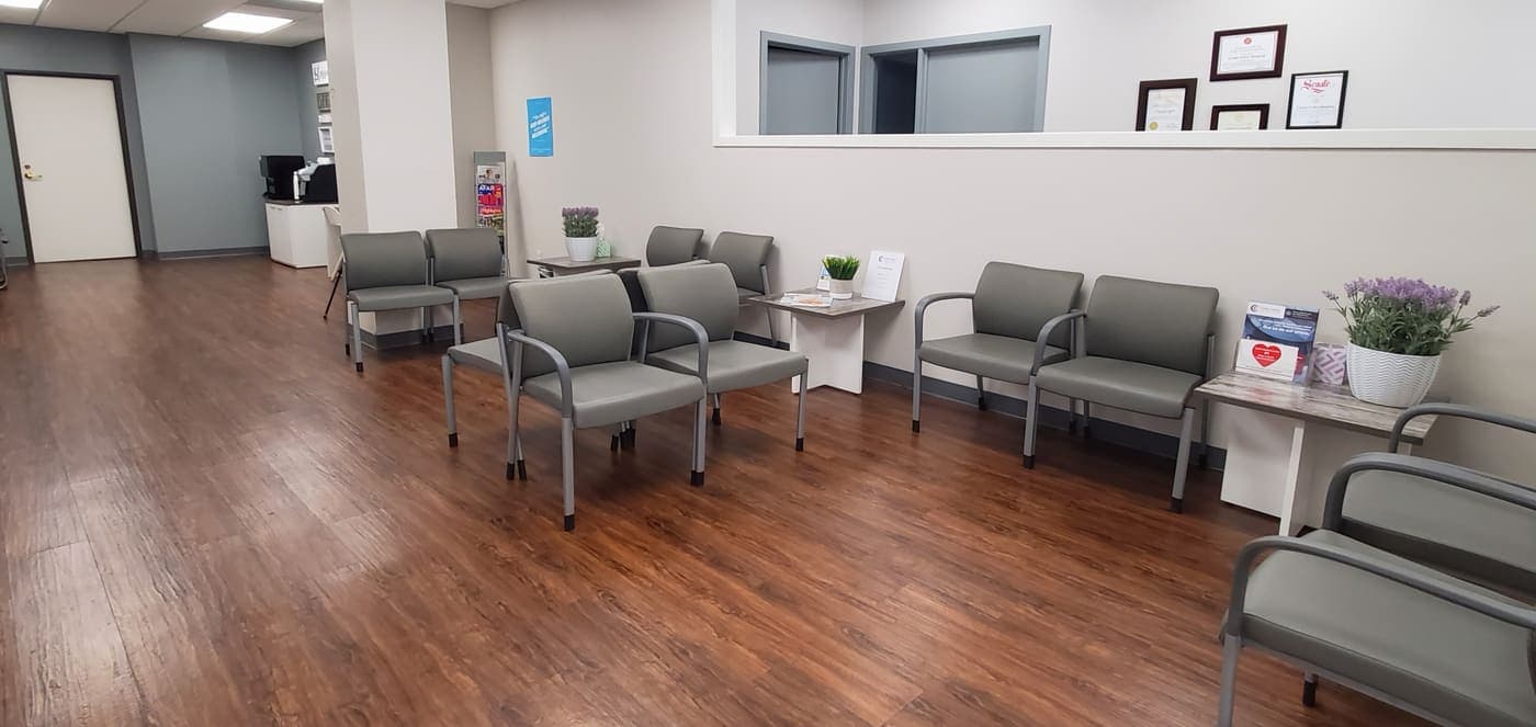 Patient waiting area at Crown Valley Imaging, Mission Viejo